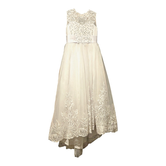 Flower Girl Dress Size 9 White - Picture 9 of 11